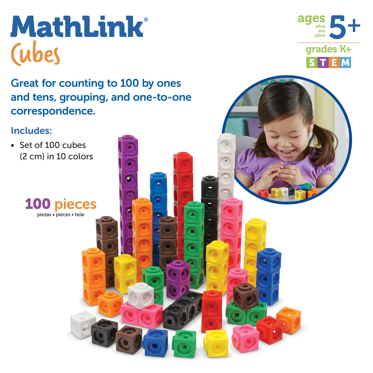 MathLink Cubes (Set of 100) – A Brighter Child Homeschool & Educational ...