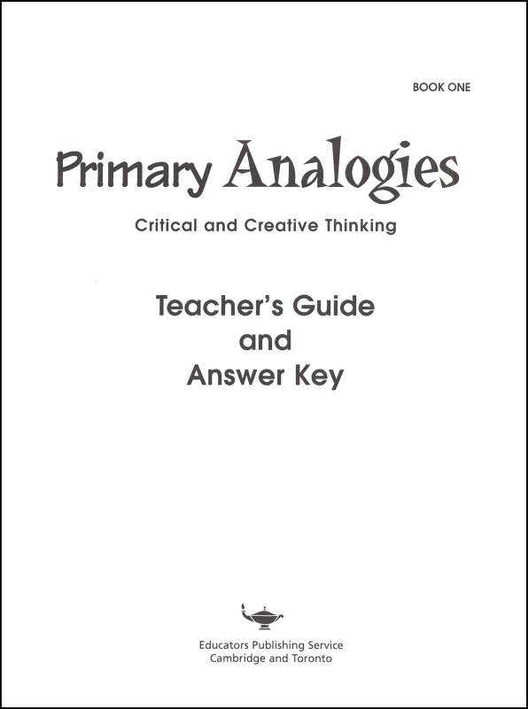 Primary Analogies Book 1 Key (Limited Quantities)