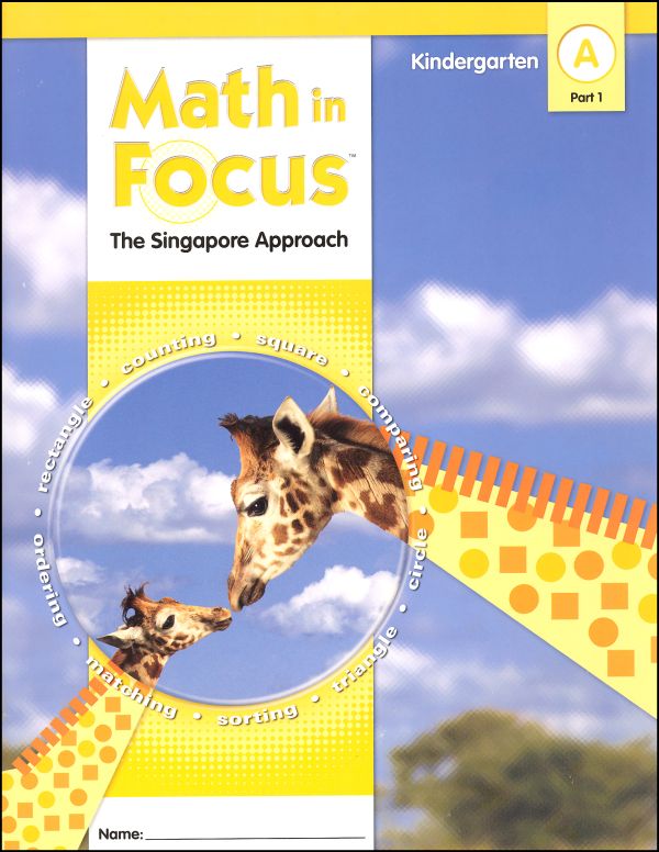 Math in Focus Grade K Student Book A, Part 1 (Clearance)