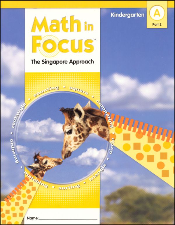 Math in Focus Grade K Student Book A, Part 2 (Clearance)
