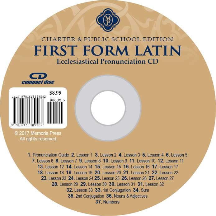First Form Latin Pronunciation CD (Ecclesiastical)-Charter/Public Edition