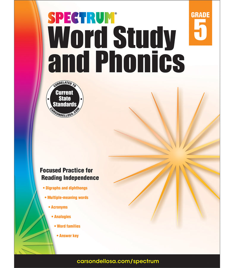 Spectrum Word Study and Phonics Grade 5