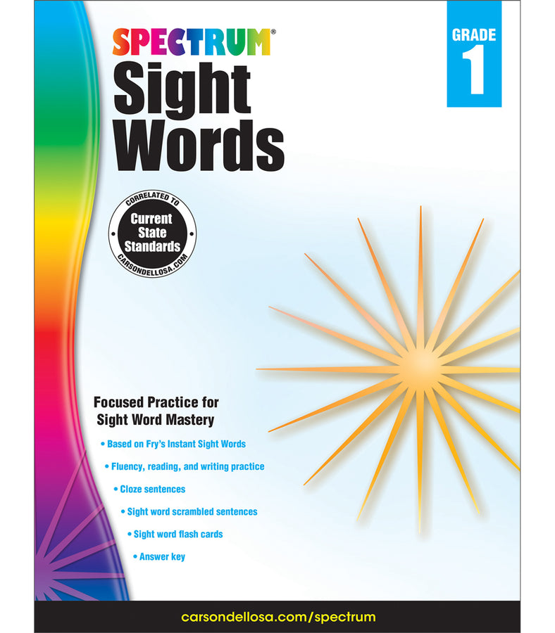 Spectrum Sight Words Grade 1