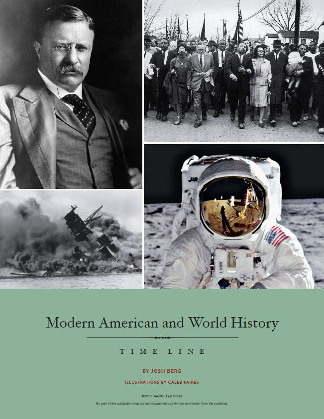 Modern American and World History Timeline for Gr. 5-8 - (Beautiful Feet Books)