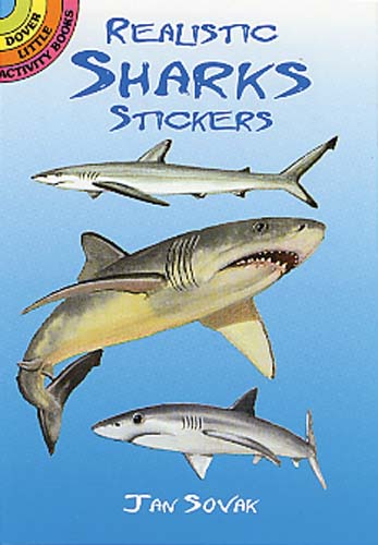 Realistic Sharks Sticker Book