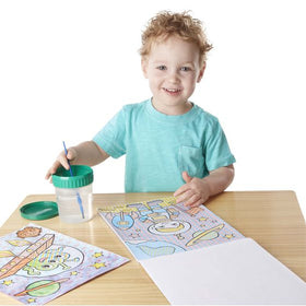 My First Paint With Water Kids' Art Pad With Paintbrush - Pirates, Space, Construction, and More - Melissa and Doug