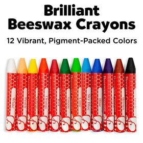Brilliant Beeswax Crayons in Storage Case (Set of 12)