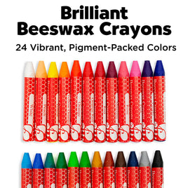 Brilliant Beeswax Crayons in Storage Case (Set of 24)