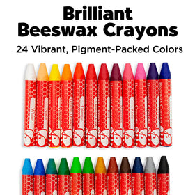 Brilliant Beeswax Crayons in Storage Case (Set of 24)