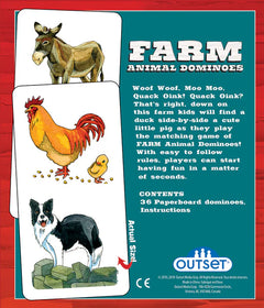 Farm Animal Dominoes Matching Game