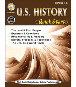 US History Quick Starts Workbook Grades 4-12