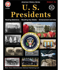 U.S. Presidents Workbook Grade 5-12 Paperback