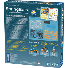 SpringBots: 3-in-1 Spring-Powered Machines