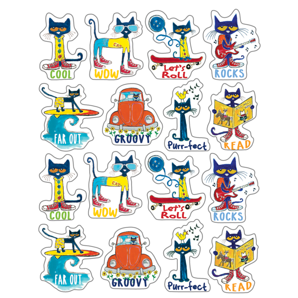 Pete the Cat Stickers (Teacher Created Resources)