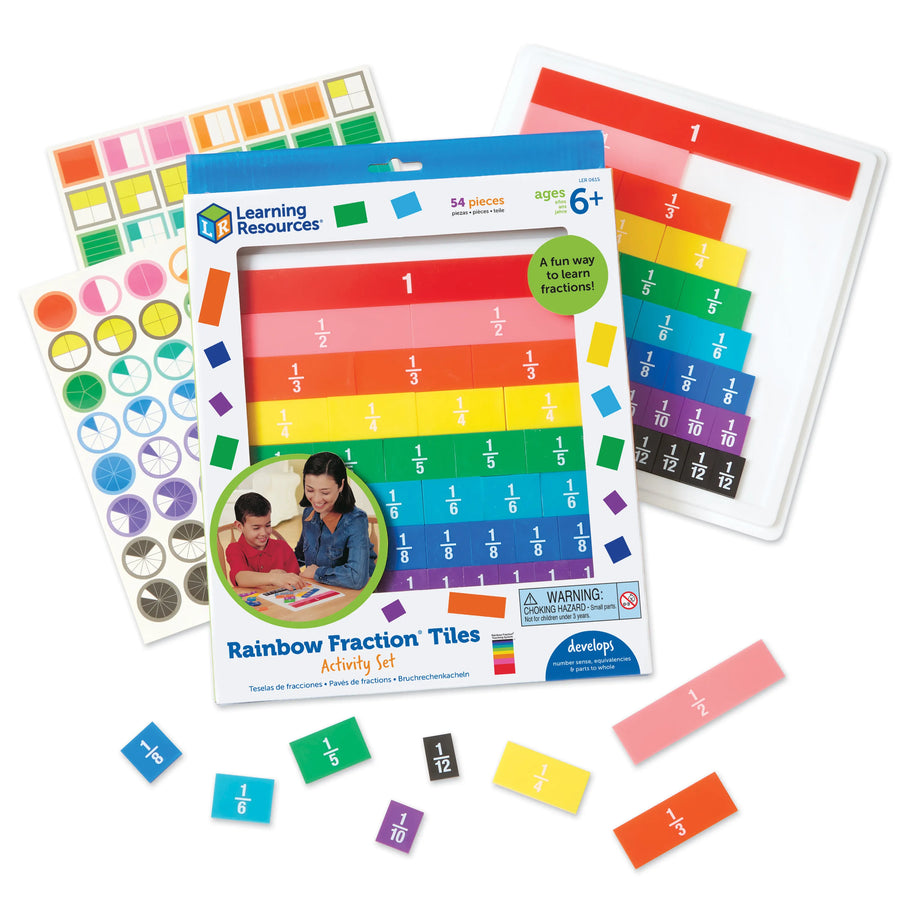 Rainbow Fraction Tiles Activity Set