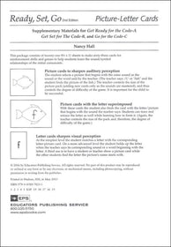 Explode The Code Get Ready for the Code Literacy & Phonics Picture Cards with Letters - 60 Cards