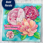 Watercolor Paint by Number Bold Floral (Faber-Castell)