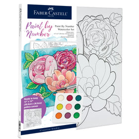 Watercolor Paint by Number Bold Floral (Faber-Castell)