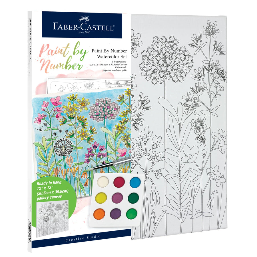 Watercolor Paint by Number Farmhouse Floral
