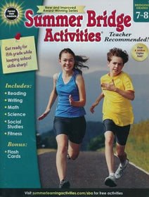 Summer Bridge Activities Grades 7 to 8