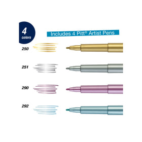 Pitt Artist Pen: Metallic (Wallet of 4)