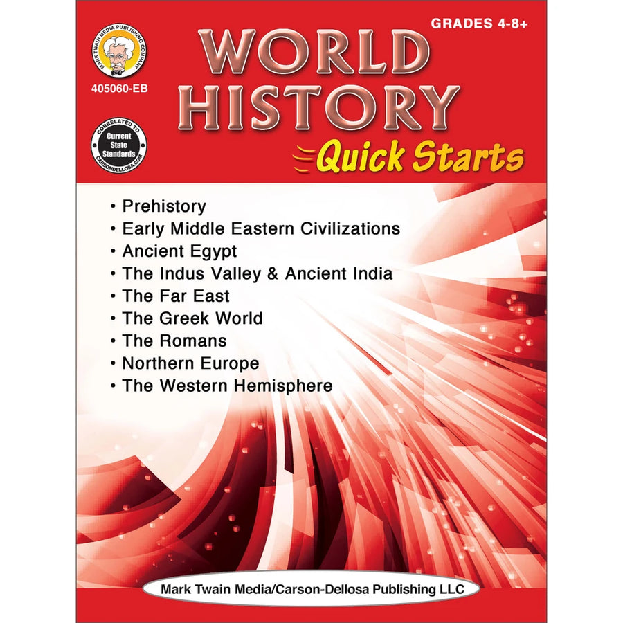 World History Quick Starts Workbook Grade 4-12 Paperback
