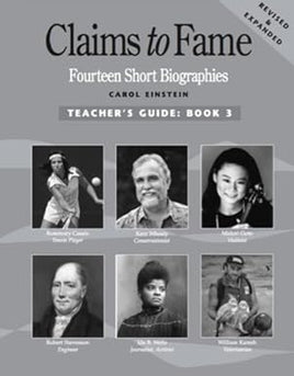 Claims to Fame Fourteen Short Biographies Book 3 Set (Teacher's Guide and Student Book) Grades 4-5