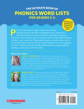 The Ultimate Book of Phonics Word Lists: Grades 3-5
