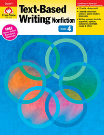 Text-Based Writing: Grade 4, by Evan Moor