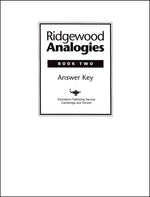 Ridgewood Analogies Book 2 Set (Teacher's Guide & Student Book)