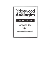 Ridgewood Analogies Book 3 Set (Teacher's Guide & Student Book)