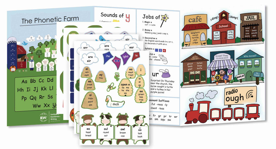 IEW Primary Arts of Language: Phonetic Farm (Folder with Stickers) (Grades K-2)