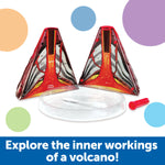 Erupting Cross-Section Volcano Model
