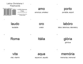Latina Christiana I Flashcards (Copyright 2005)