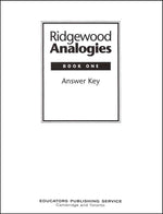 Ridgewood Analogies Book 1 Set (Teacher's Guide & Student Book)