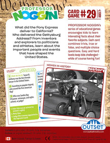 Professor Noggin History of the United States Card Game #29