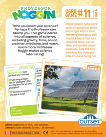 Professor Noggin Wonders of Science Card Game #11