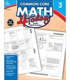 Common Core Math 4 Today Workbook Grade 3  Paperback