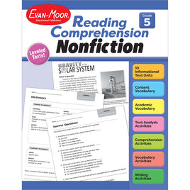 Reading Comprehension Nonfiction Teacher Resource Book Grade 5 Paperback