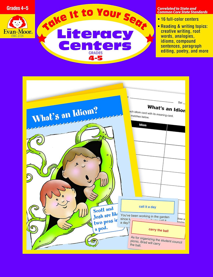 Take it to Your Seat Literacy Centers Grades 4-5