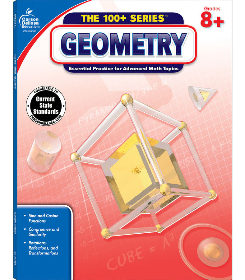 The 100+ Series Geometry Workbook Grades 8-10 Paperback