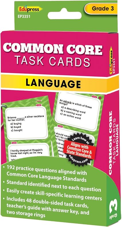 Common Core Task Cards Language Grade 3