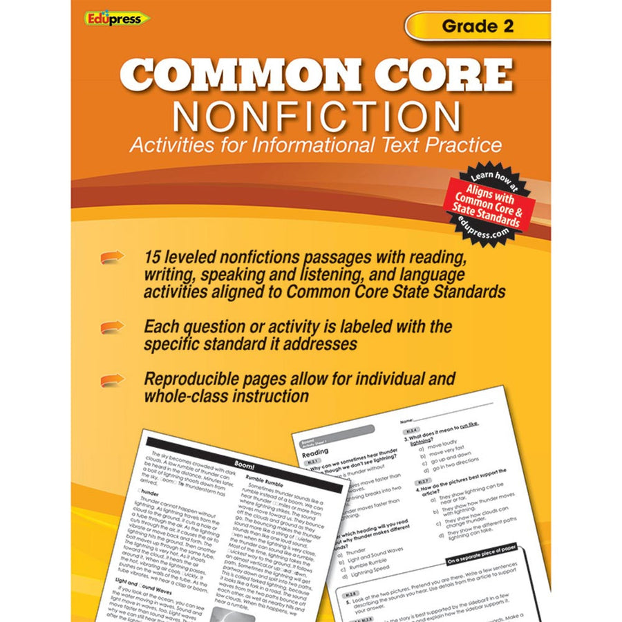 Common Core Nonfiction: Activities for Informational Text Practice Grade 2