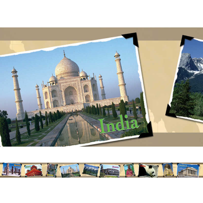 Around the World Postcards Border