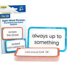 Sight-Word Phrases - Transitional and Fluent Readers Flash Cards