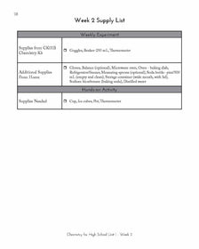 Chemistry for High School (Elemental Science)