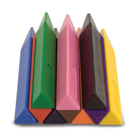 Set of 10 Jumbo Triangular Crayons