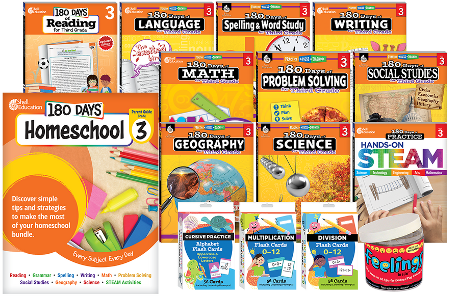 180 Days Homeschool Grade 3 Set