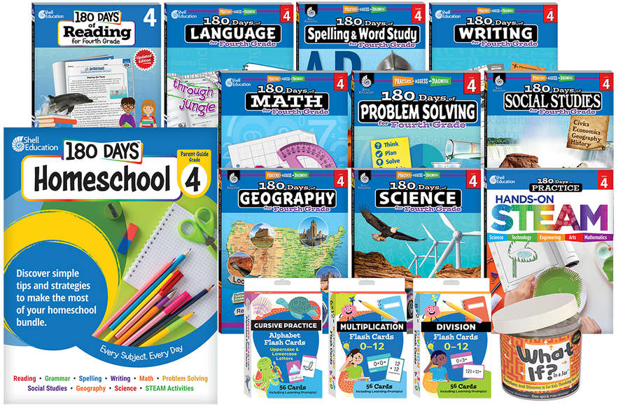 180 Days Homeschool Grade 4 Set