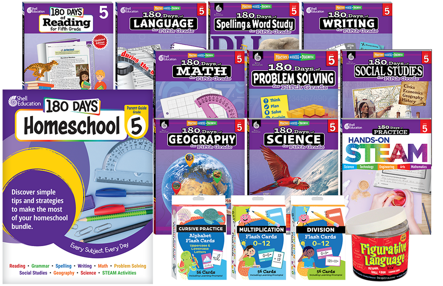180 Days Homeschool Grade 5 Set